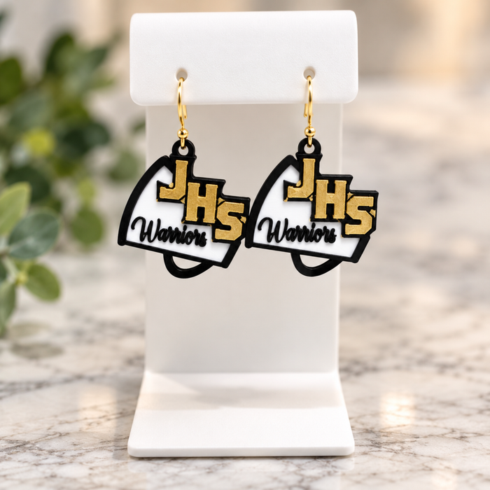 Jordan Warrior Cheer Logo Earrings