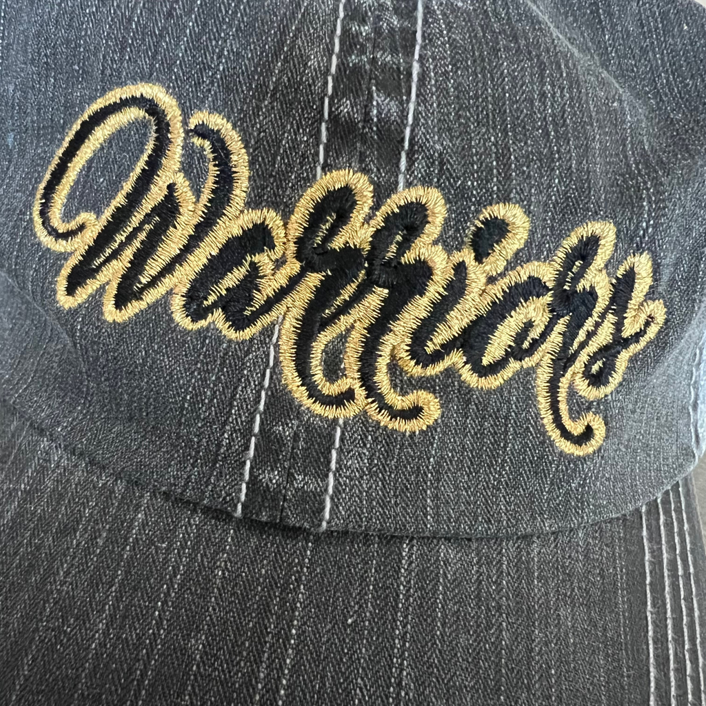 Warrior Spirit Hat- Embroidered-Black and Gold