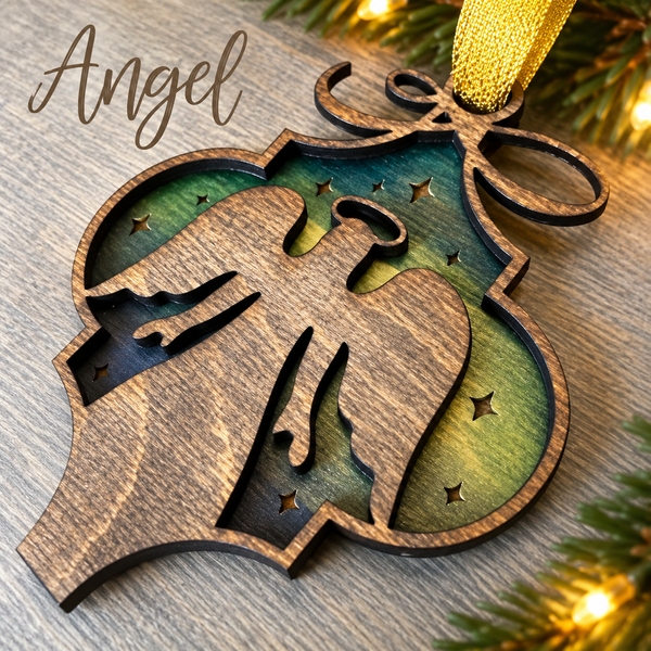O Holy Night Hand-painted Wooden Ornaments