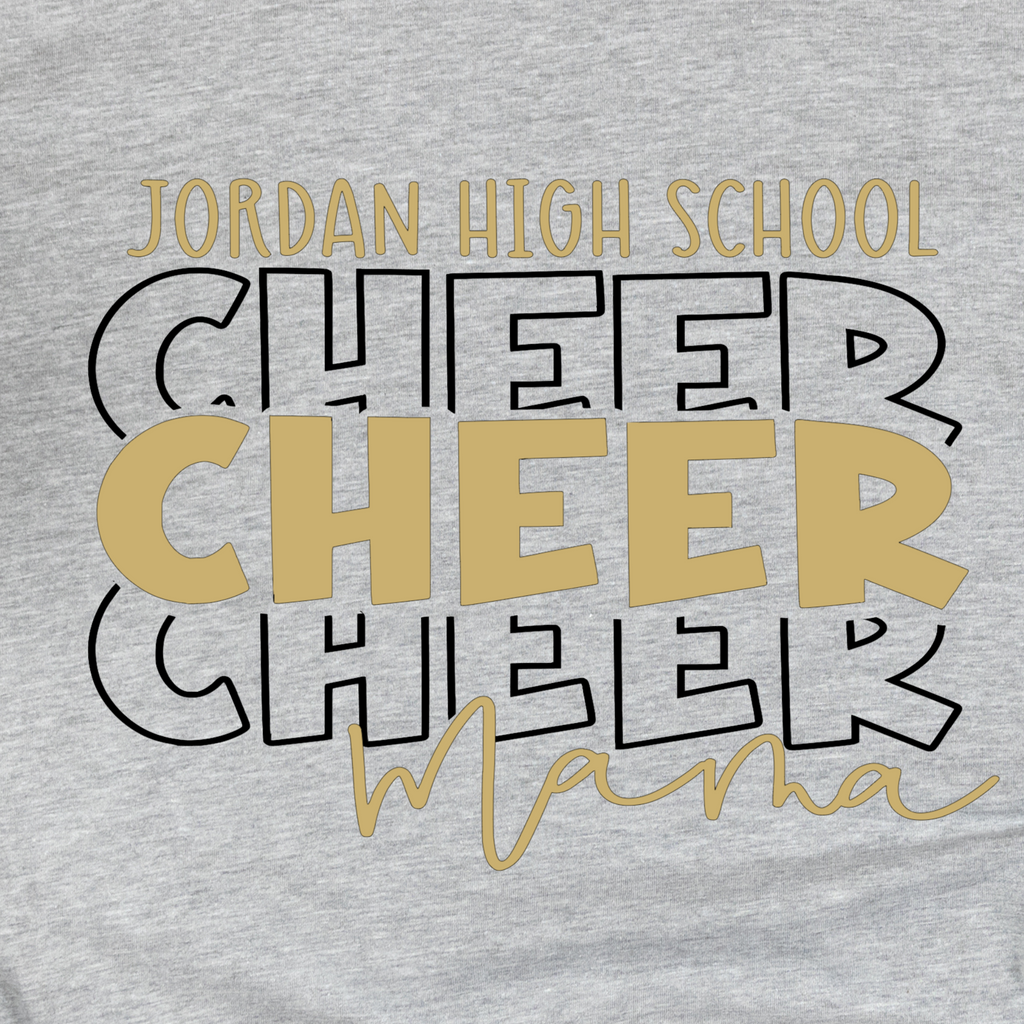 JHS - Personalized Jordan High School Cheer - Athletic Heather - Bella Canvas T-Shirt