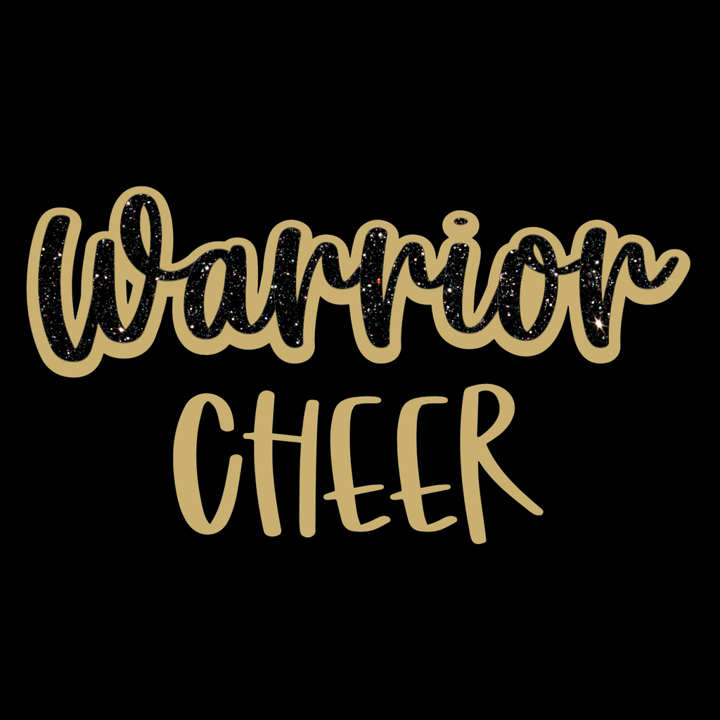JHS - Warrior Cheer - Glitter - Black Heather - Bella Canvas T-Shirt