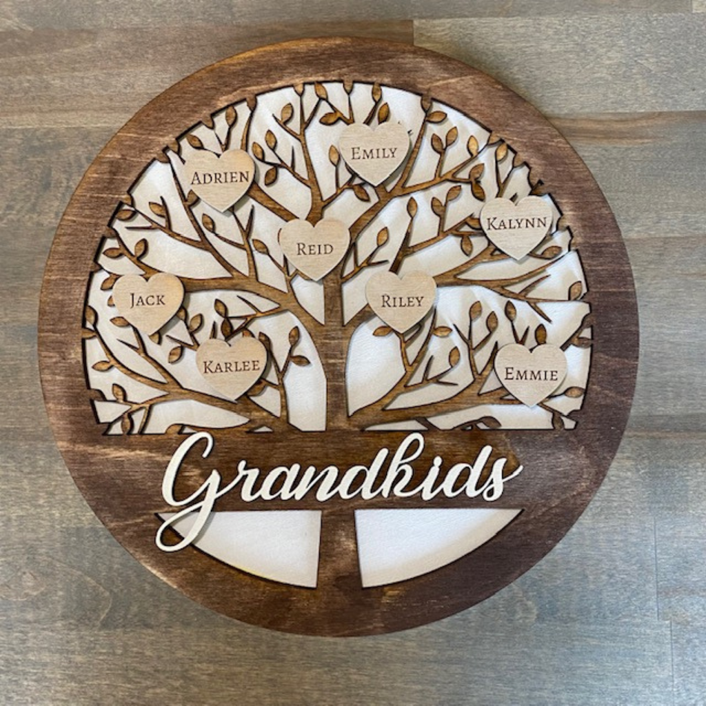 Grandparent Family Tree Sign