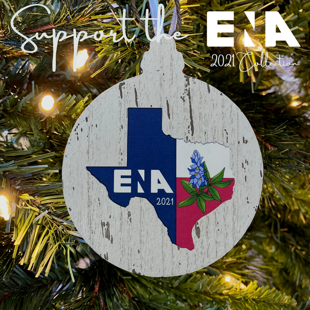 ENA 2021 Ornament - Wood Design - Texas Flag
