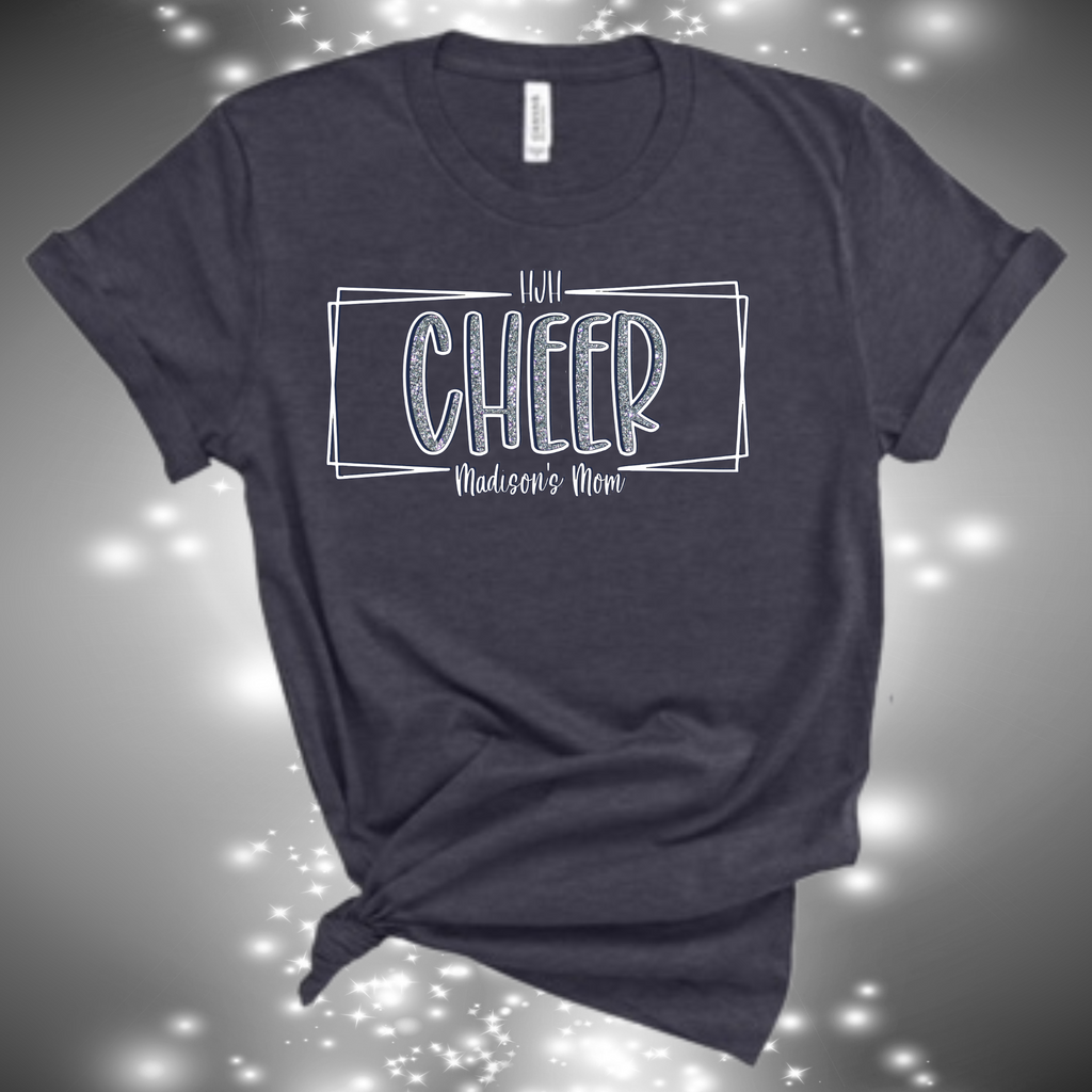 HJH - Personalized HJH Cheer - Glitter  - Bella Canvas T-Shirt