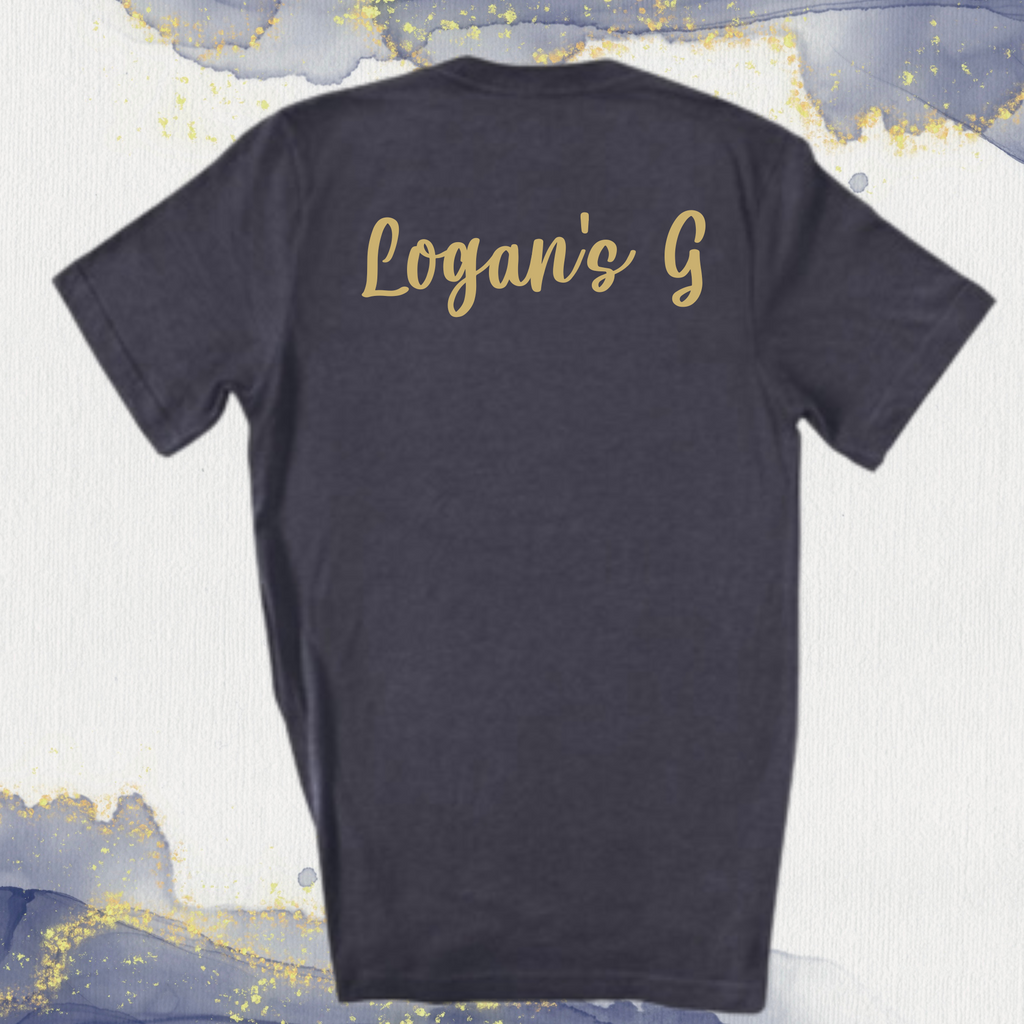 AJH - Go Vikings - Personalized - Heather Navy Bella Canvas T-Shirt