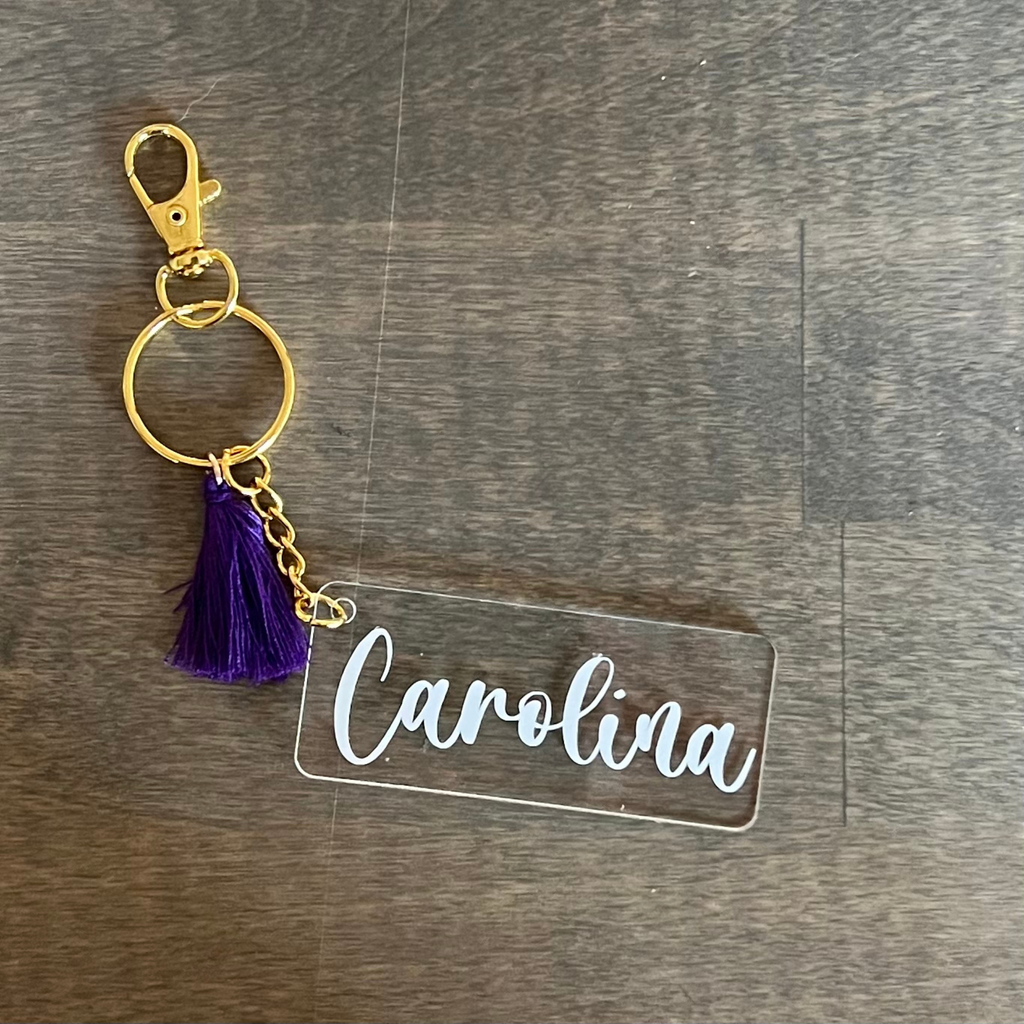 Personalized Keychain with Tassel