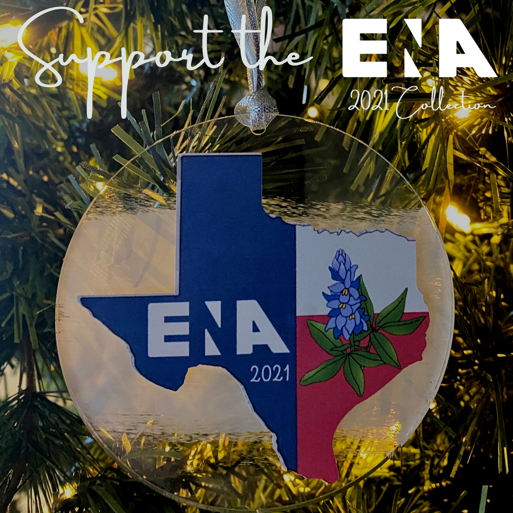 ENA 2021 Ornament - Clear Acrylic - Texas Flag