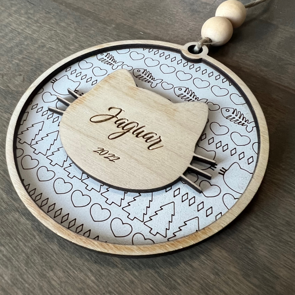 3D Personalized Farmhouse Patterned Ornament
