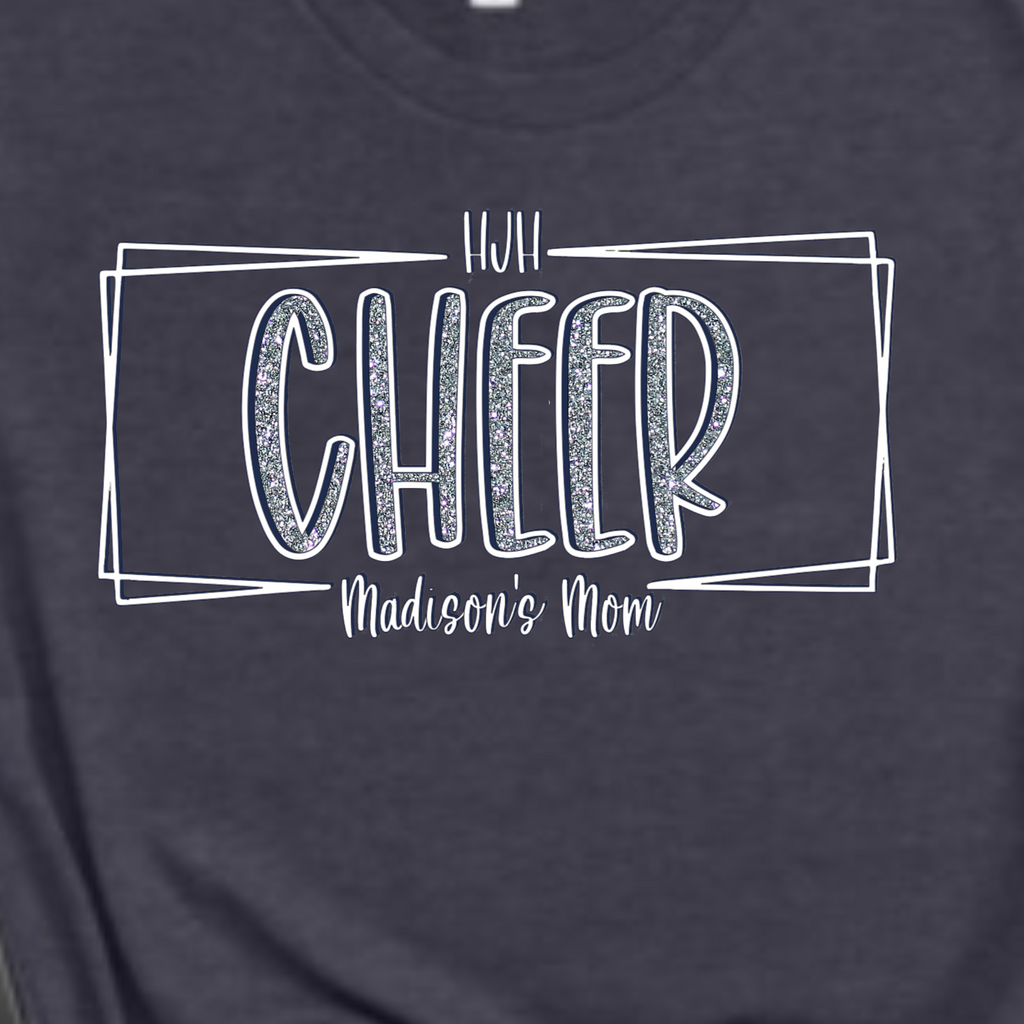 HJH - Personalized HJH Cheer - Glitter  - Bella Canvas T-Shirt