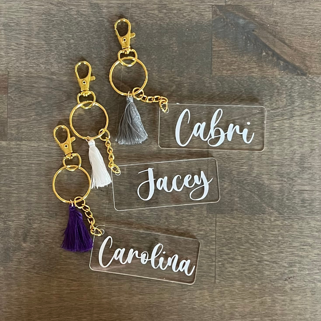 Personalized Keychain with Tassel