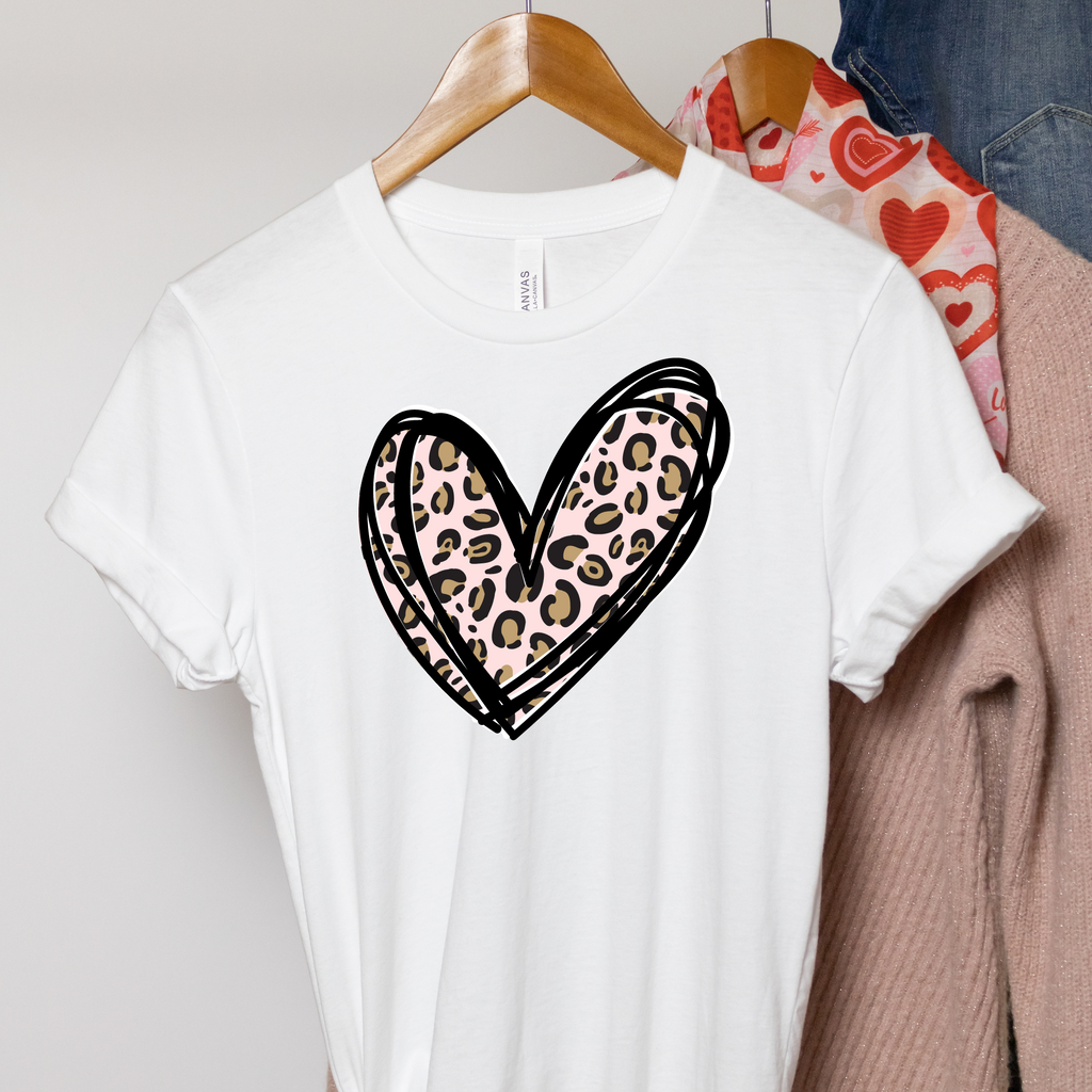 Leopard Heart - Bella Canvas T-Shirt