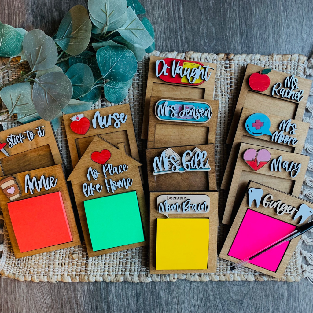 Personalized Sticky Note Holders