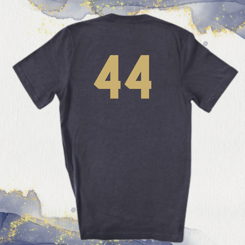 AJH - Vikings Football - Personalized - Heather Navy Bella Canvas T-Shirt