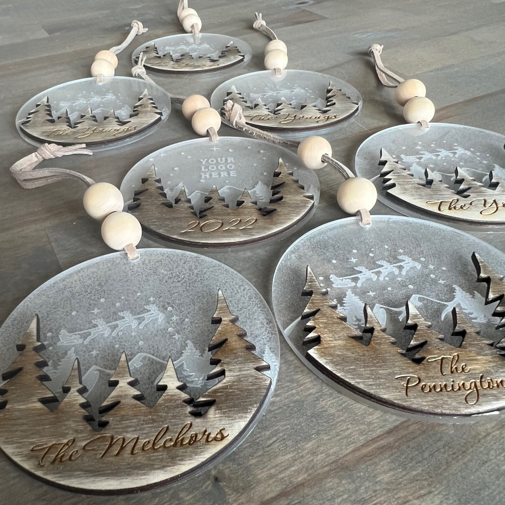 3D Personalized Christmas Winter Scene Ornament