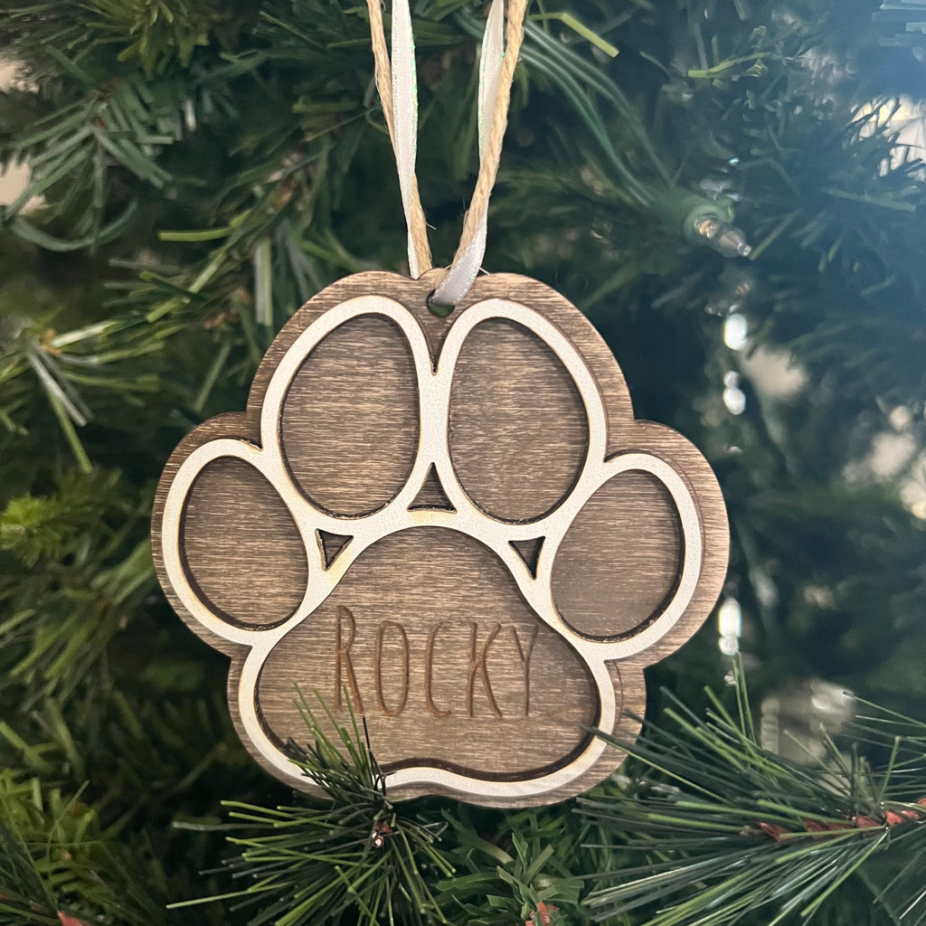 3D Personalized Paw Print Ornament