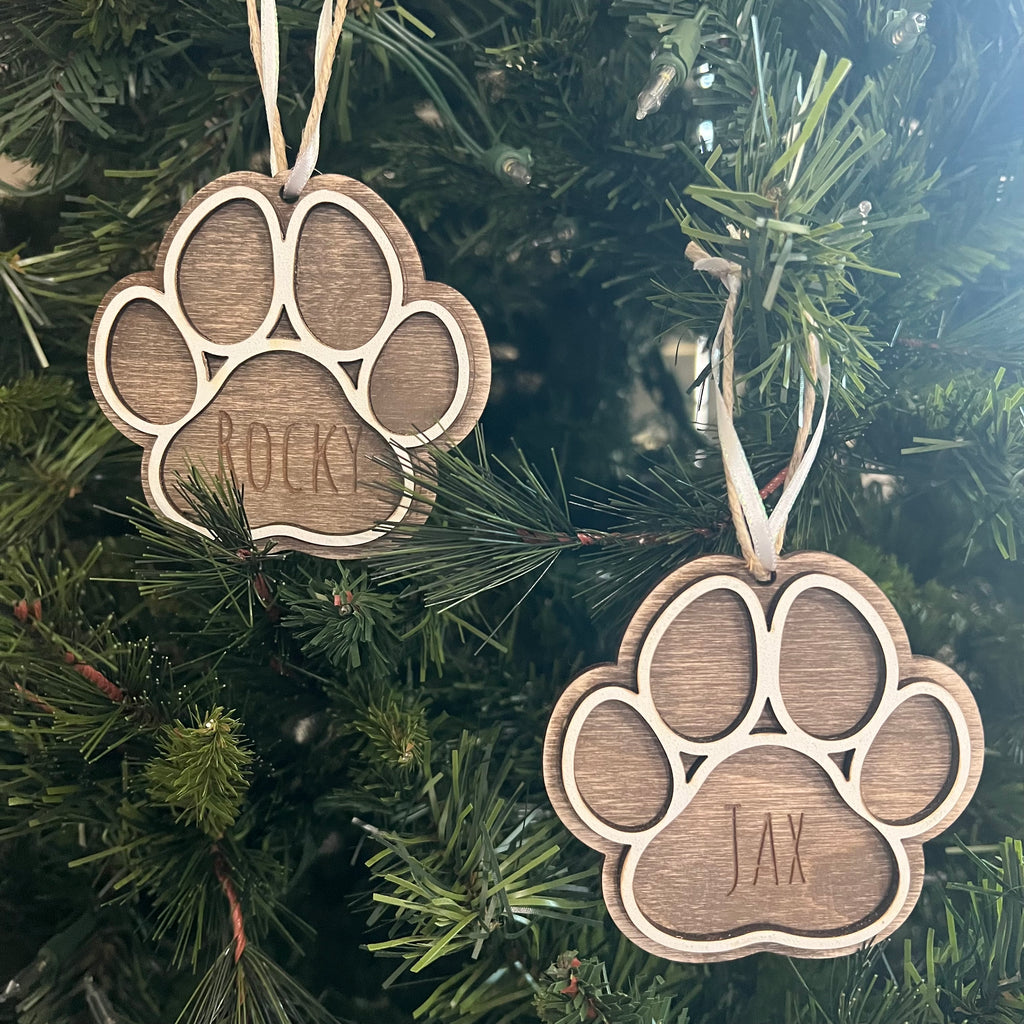 3D Personalized Paw Print Ornament