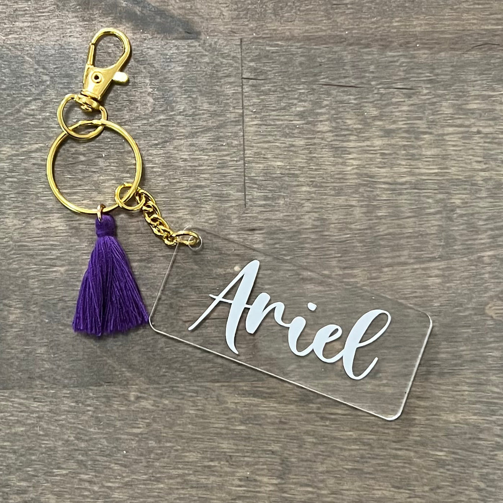 Personalized Cheer Keychain with Tassel